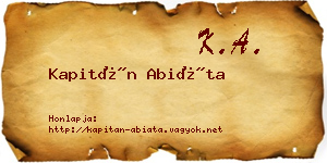 Kapitán Abiáta névjegykártya